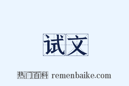 试文是什么意思的图片
